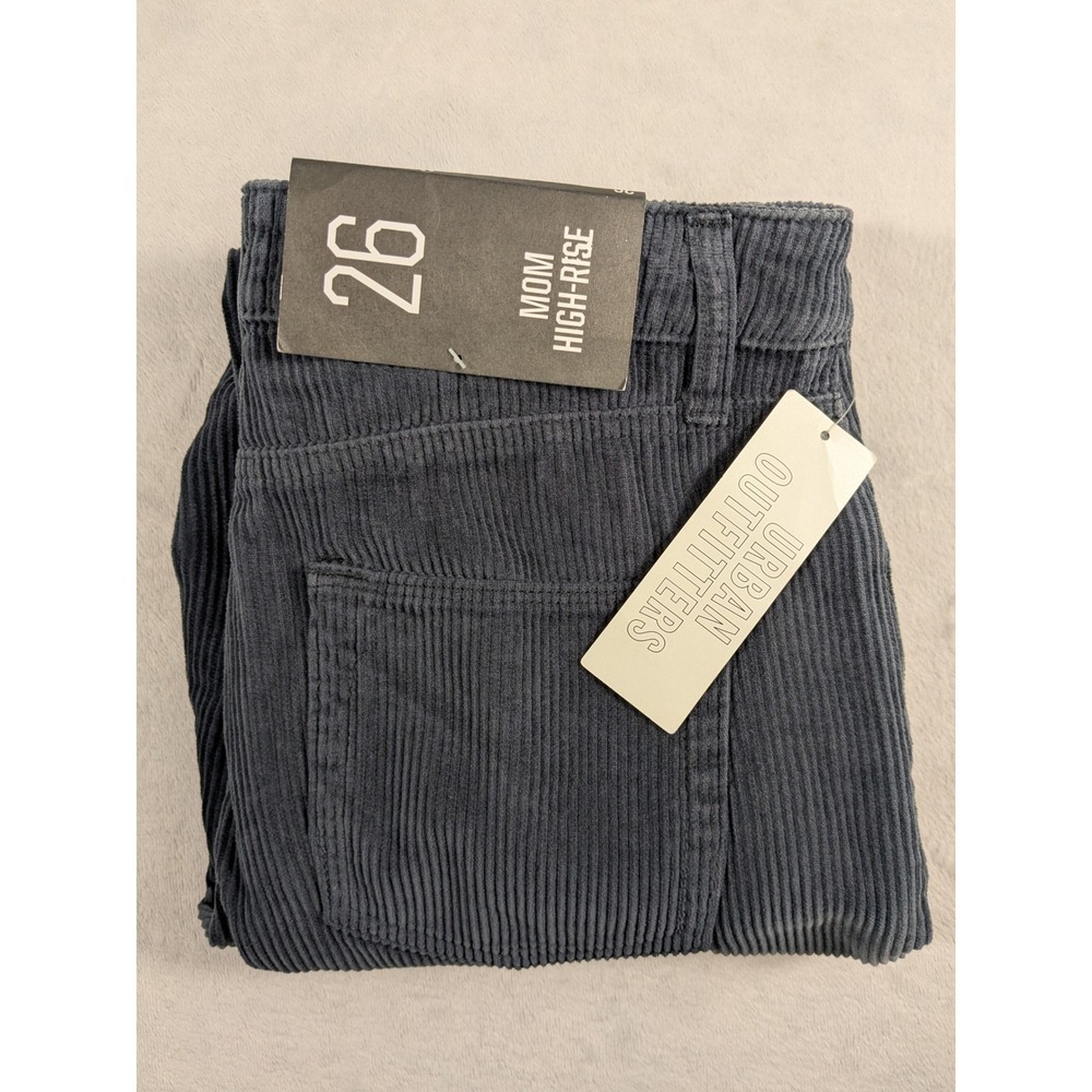 NWT‎ BDG Urban Outfitters Dark Wash Corduroy Mom High Rise Jeans Size 26 READ